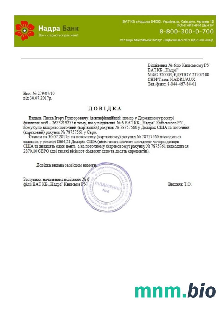 Przykład odniesienia ukraińskiego banku Nadra w formatach Word i PDF